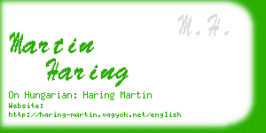martin haring business card